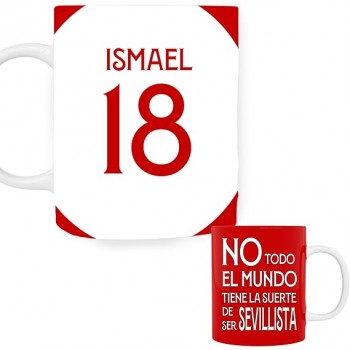 Taza de Cerámica Personalizada del Sevilla con Nombre y...