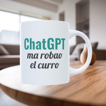 Taza Personalizada "ChatGPT ma robao el curro"
