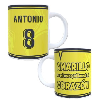 Taza de Cerámica Personalizada del Villareal con Nombre y...