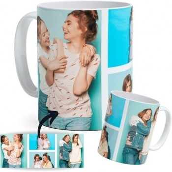 Taza de Cerámica Personalizada con 4 Fotos