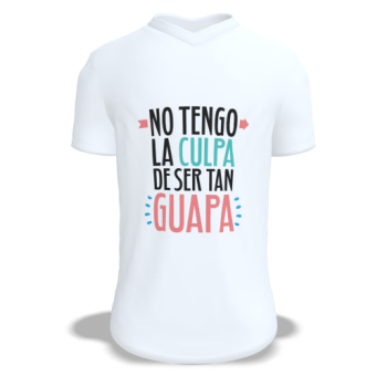 Camiseta Blanca Personalizada "No tengo la culpa..."